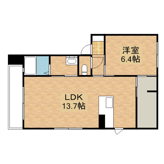 サウスバレー A202号室 間取り