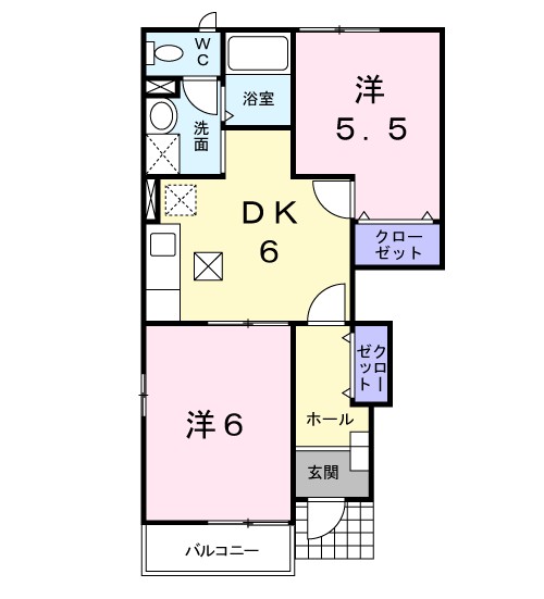 アナ・ビレッジ 101号室 間取り
