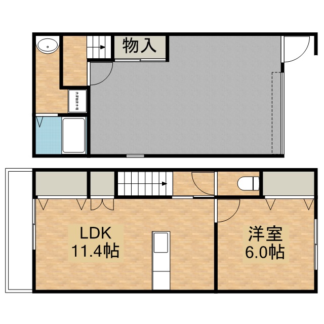 ピースランド C号室 間取り