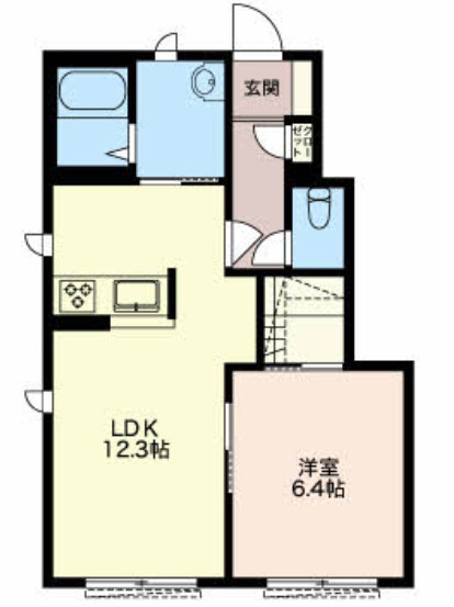 シャトレー・ブランシェ 103号室 間取り