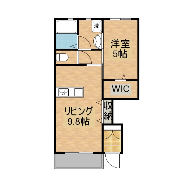 ＬＯＴＵＳ坪井 103号室 間取り