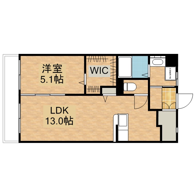 クレシェンド 302号室 間取り