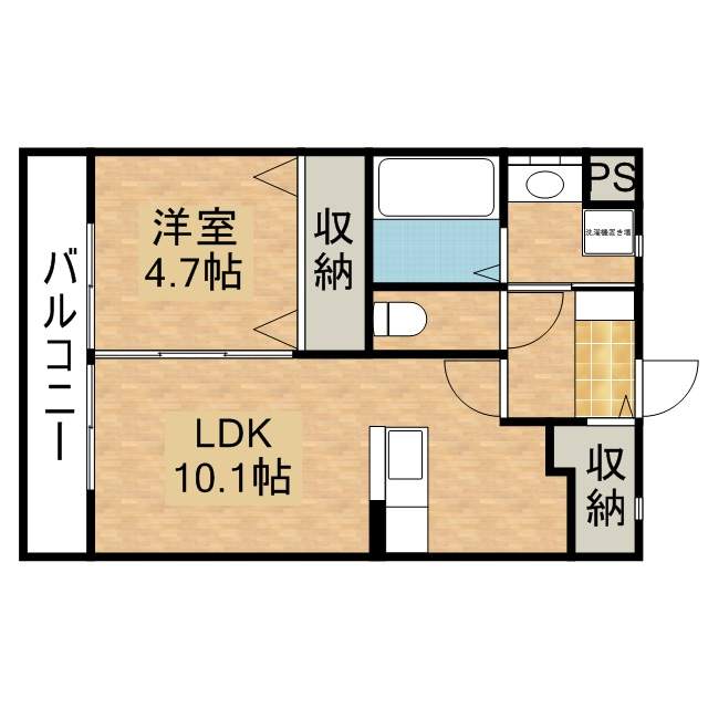 Ｆｅｌｓｅｎ 101号室 間取り