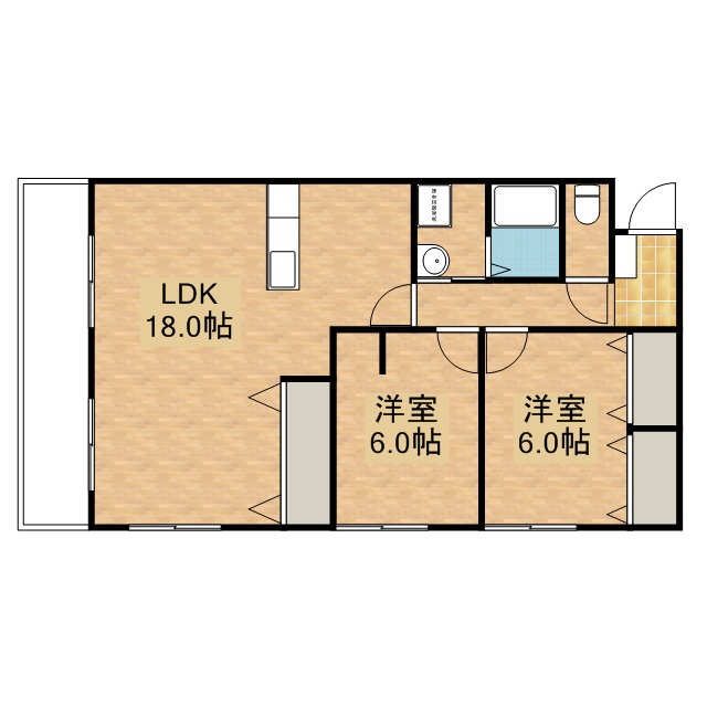 丸竹マンション 210号室 間取り