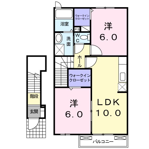 サニーコート 202号室 間取り