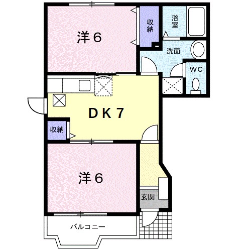 プリーマ 101号室 間取り