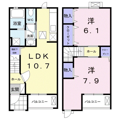 ブリアン 102号室 間取り