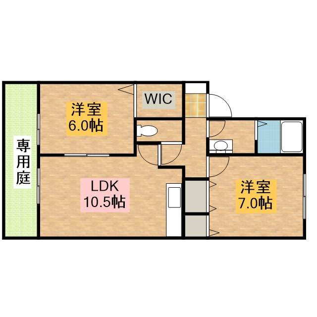 アイセイハイツⅡ 103号室 間取り