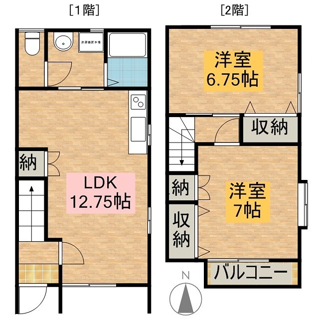 テラス鈴木 C-2号室 間取り