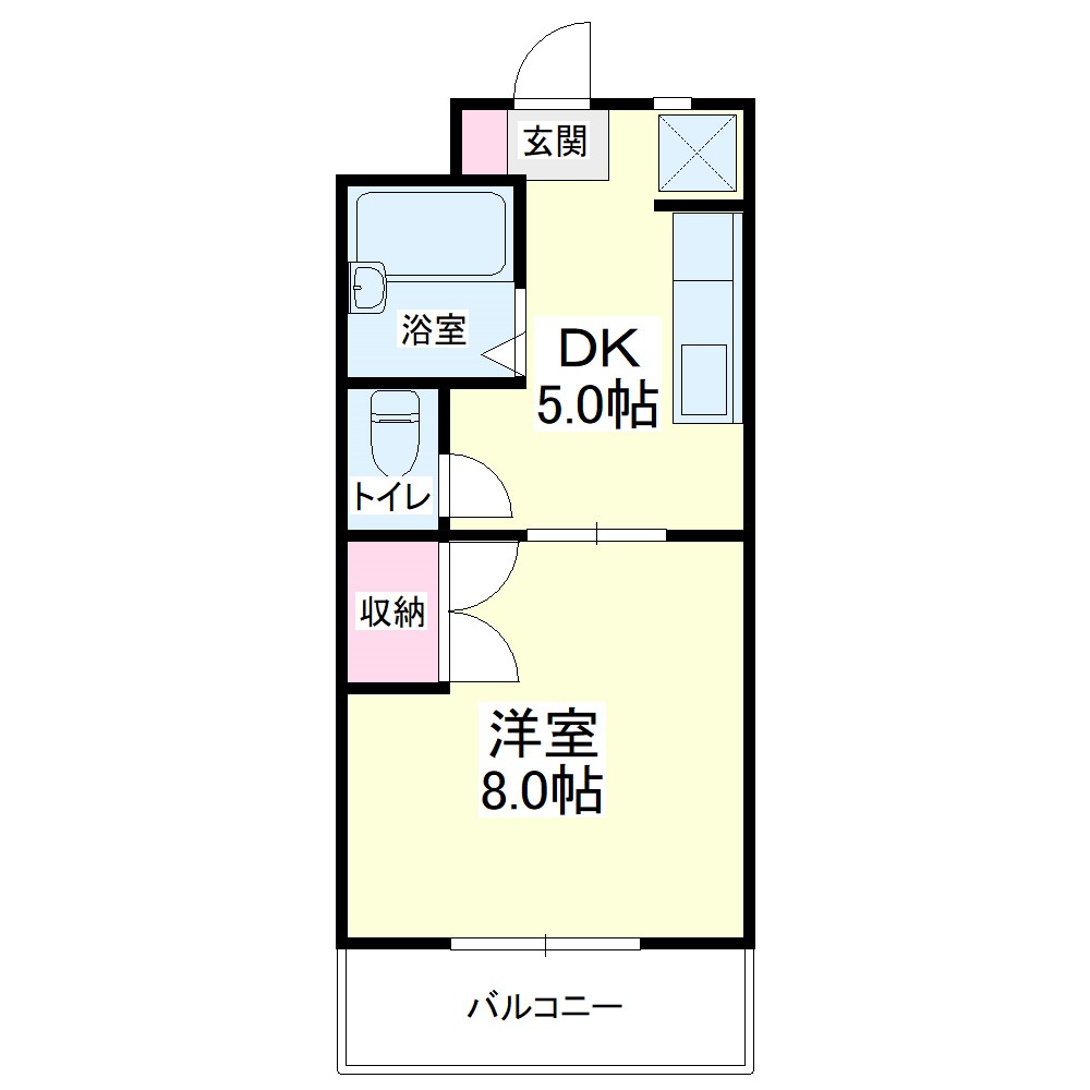 エクセル21 302号室 間取り