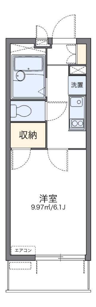 レオパレスエクセルケンＦｏｕｒ 303号室 間取り