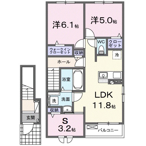 ププコティ 203号室 間取り