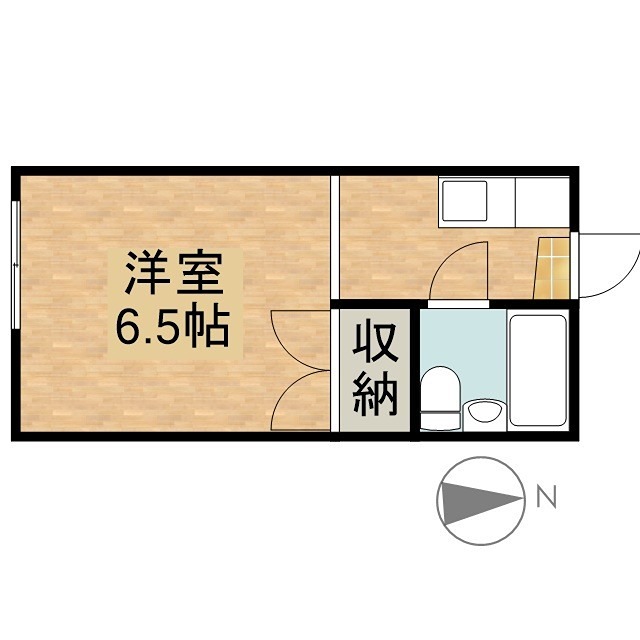 河合コーポＢ 間取り図