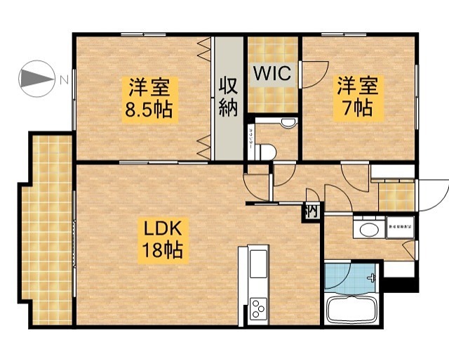 コンフォート志都呂 402号室 間取り