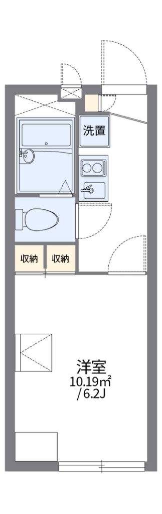 レオパレスコノハナ 206号室 間取り