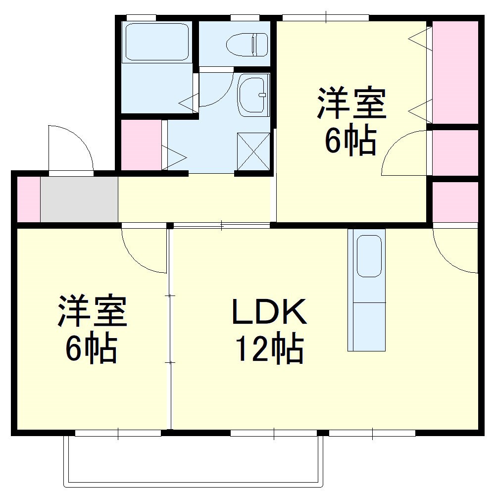 セジュールエマB 201号室 間取り