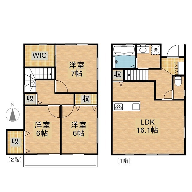 フレア山手 B号室 間取り