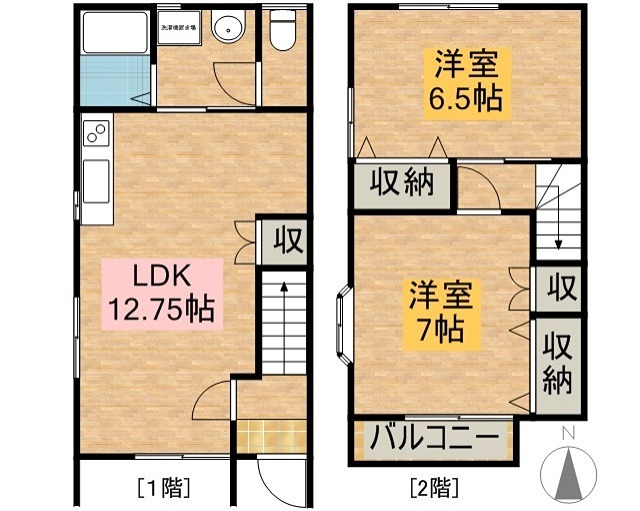 テラス鈴木 D-1号室 間取り
