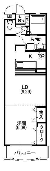 コンフォール 202号室 間取り