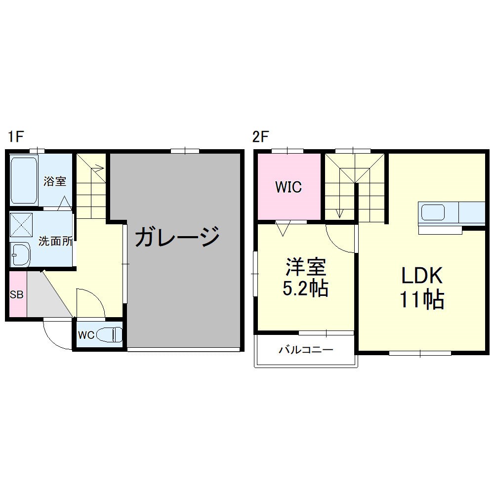 ガレッジ志都呂 A号室 間取り