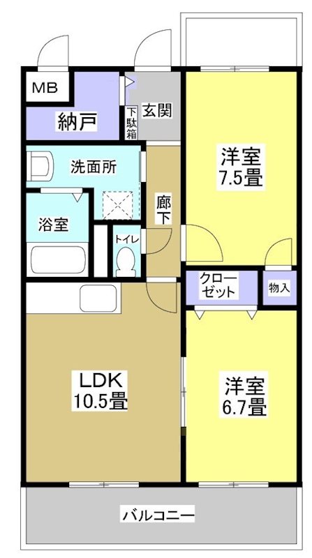 パルプラザ栄 505号室 間取り