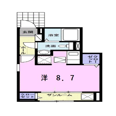 アグレアーブル　アン 102号室 間取り