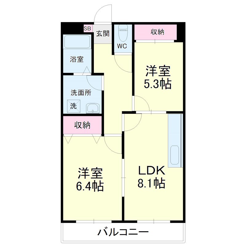ティアラ西伊場  306号室 間取り