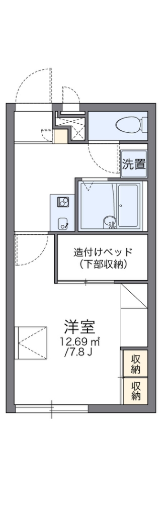 レオパレスひまわり 204号室 間取り