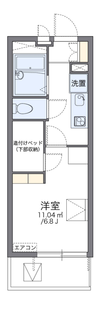 レオパレスあめや　Ｓ＆Ｔ 306号室 間取り