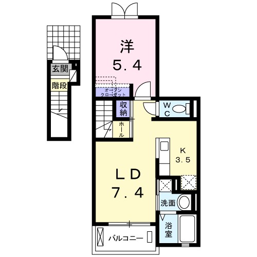 リバティ　エイト 205号室 間取り