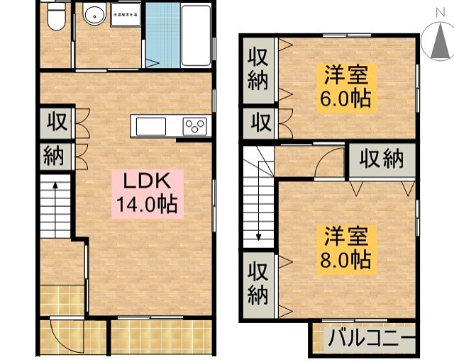 メルヴェイユ Ｂ-1号室 間取り