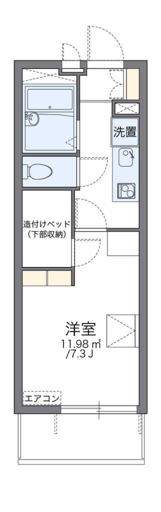 レオパレストルネード　舞阪 108号室 間取り