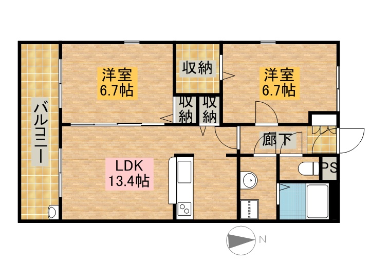 Ｈａｎａ　Ｈａｎａ 間取り図