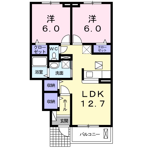 コワンシックⅢ 103号室 間取り