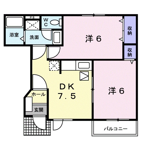 サンドミールＡ 101号室 間取り
