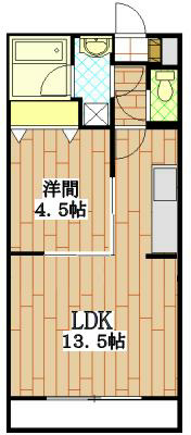 Ｌｕｐｉｎｕｓ 103号室 間取り