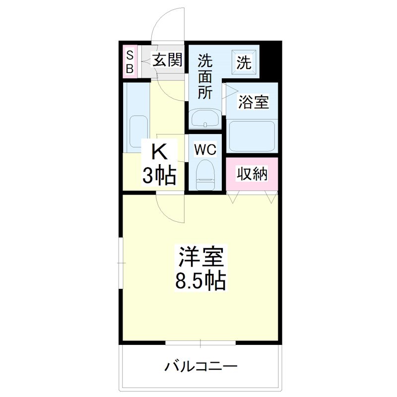 ＡｖａｎｔｉⅤ（アウ゛ァンティファイブ） 103号室 間取り
