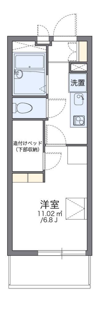 レオパレスあめやⅢ 306号室 間取り