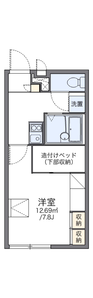 レオパレスあめやⅡ 109号室 間取り