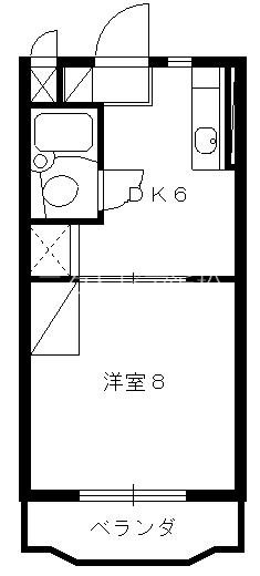 サンメイト可美 108号室 間取り