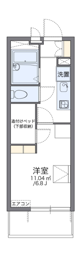 レオパレス輝 306号室 間取り