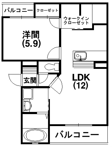 Soleil　Levant（ソレイユルヴァン） 203号室 間取り
