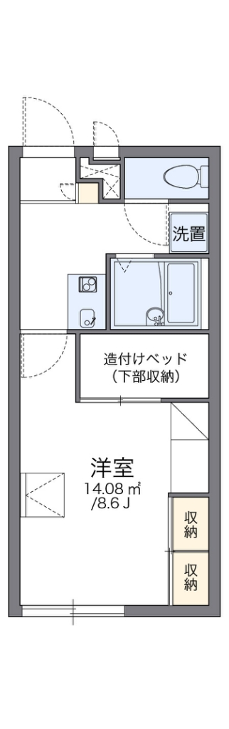 レオパレスワールド 209号室 間取り