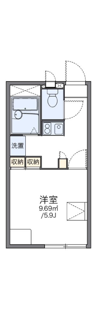 レオパレスリヴァージュオカベ 203号室 間取り
