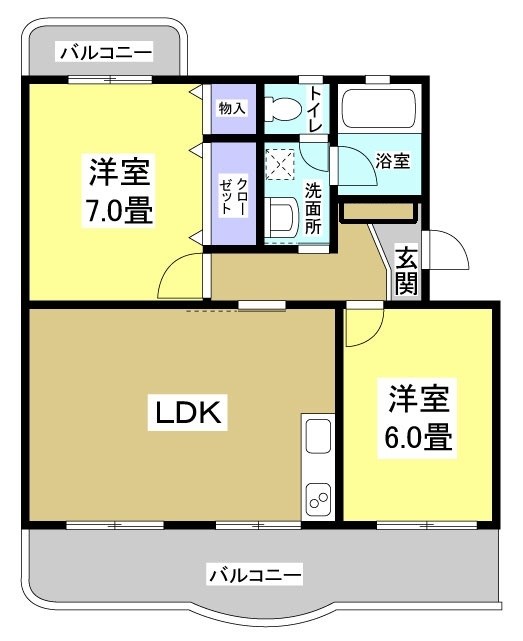 Ｅマンション 401号室 間取り