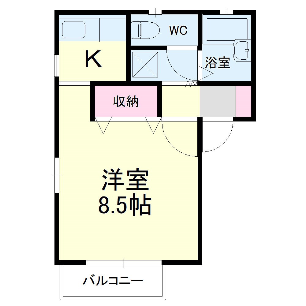リヴェールエレガンＢ 201号室 間取り