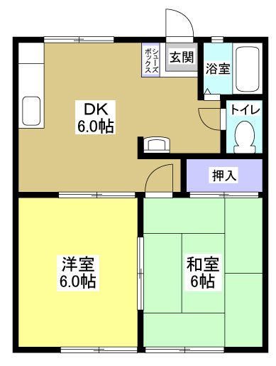 コモドヒルズB 101号室 間取り