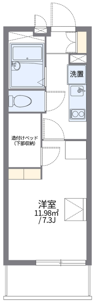 レオパレス可美 202号室 間取り