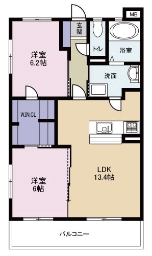 リッツ　フィールド 403号室 間取り
