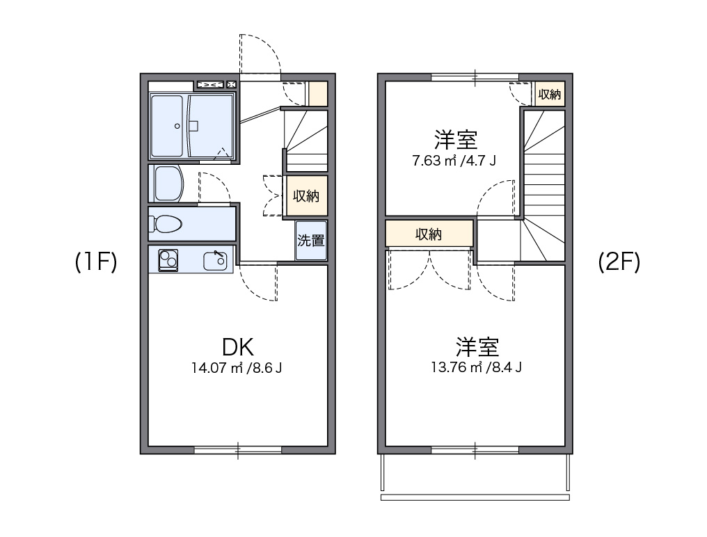 レオパレスドリーム大平台Ａ 102号室 間取り